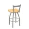 Holland Bar Stool Co 25" Low Back Swivel Counter Stool, Nickel Finish, Nat Maple Seat 82125ANNatMpl - alternate 4